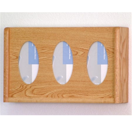 Latestluxury Three Pocket Glove and Tissue Box Holder in Light Oak Oval LA832608